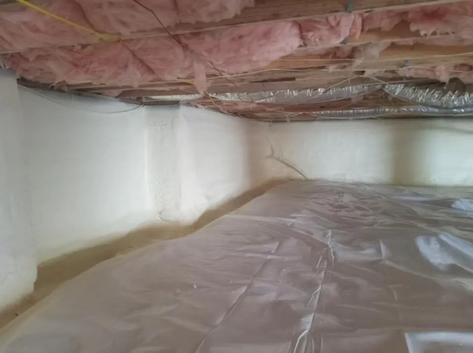 Crawl space encapsulation with closed-cell spray foam for Roof Leak Repair in East Lake
